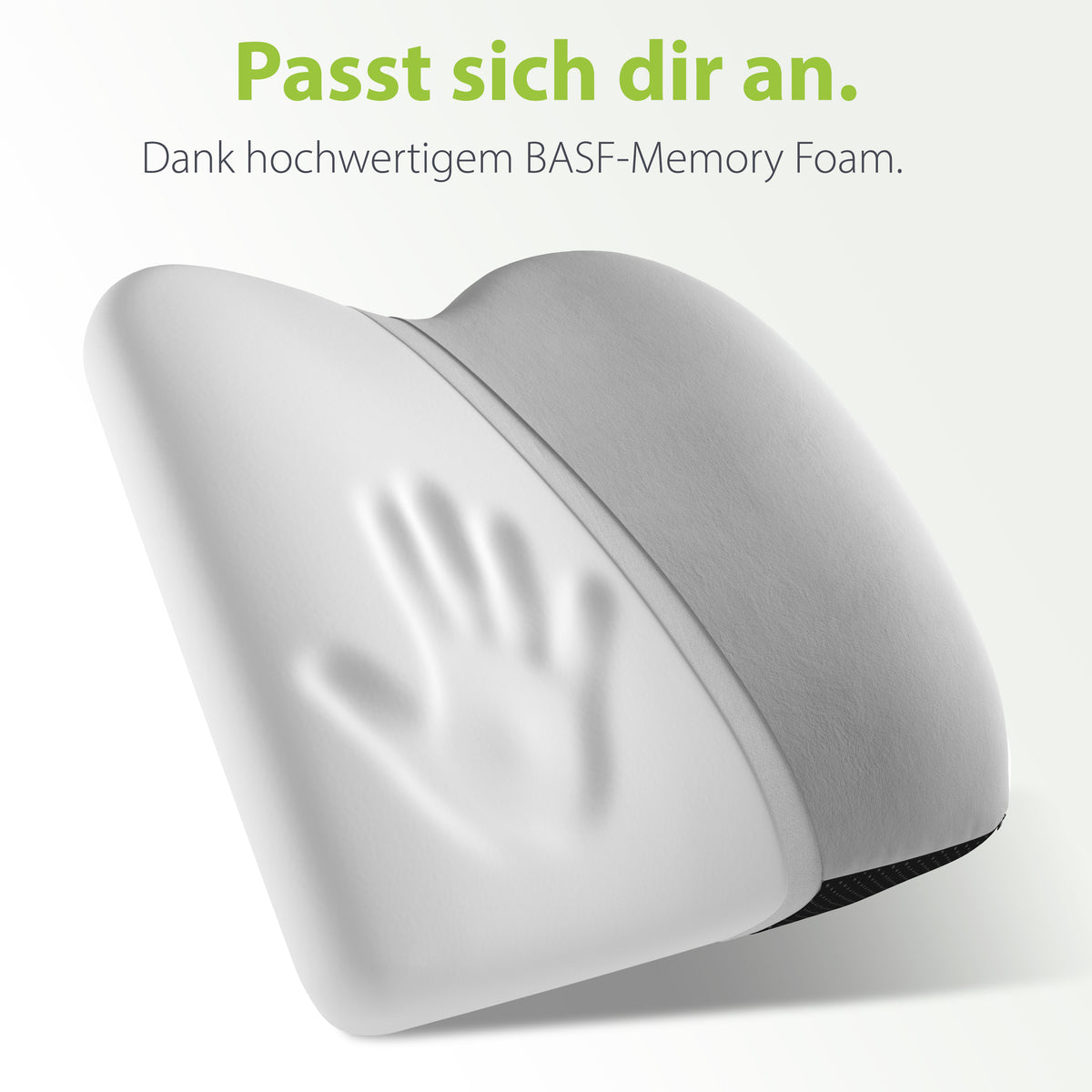 Memory Foam beim ergonomischen Auto-Rückenkissen von feela.