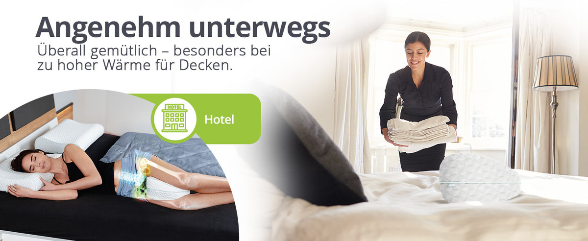 feela. Kniekissen für unterwegs, z. B. im Hotel