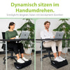 Ergonomische Fußstütze mit Wärmetasche, schwarze Polsterauflage zum Abstützen der Füße