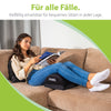 Fußstütze mit Wärmetasche, schwarzes Polster zum bequemen Abstützen auf dem Sofa