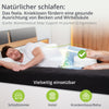 Weißes Kniekissen als Auflage unter dem Knie, für seitliche Schlafposition