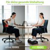 feela. Fußstütze Schwarz Vorher-Nachher: Ergonomische Fußerhöhung für gesunde Sitzhaltung & Rückenentlastung im Büro.