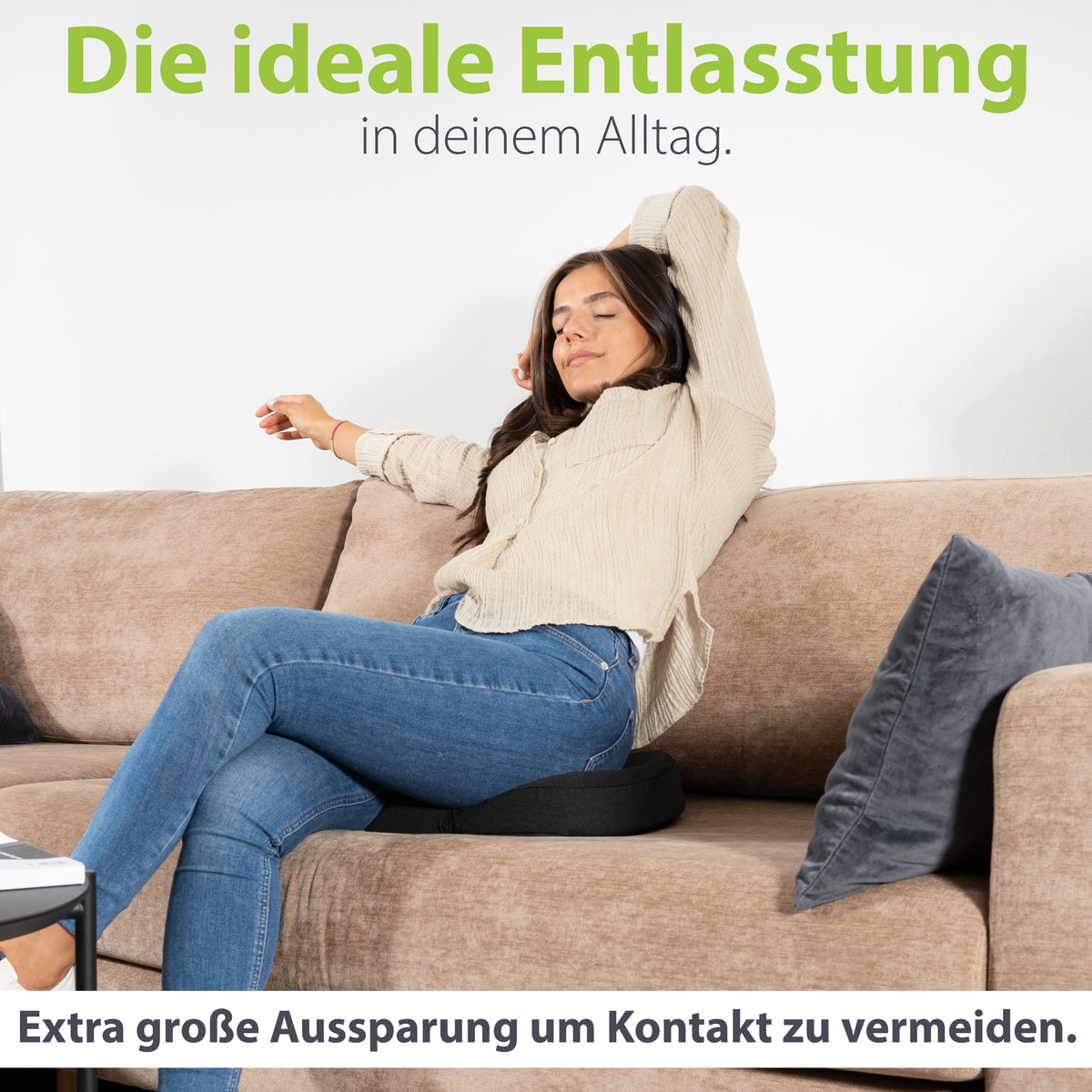 Sitzring ergonomisch für Bürostuhl – fördert gesunde Sitzhaltung